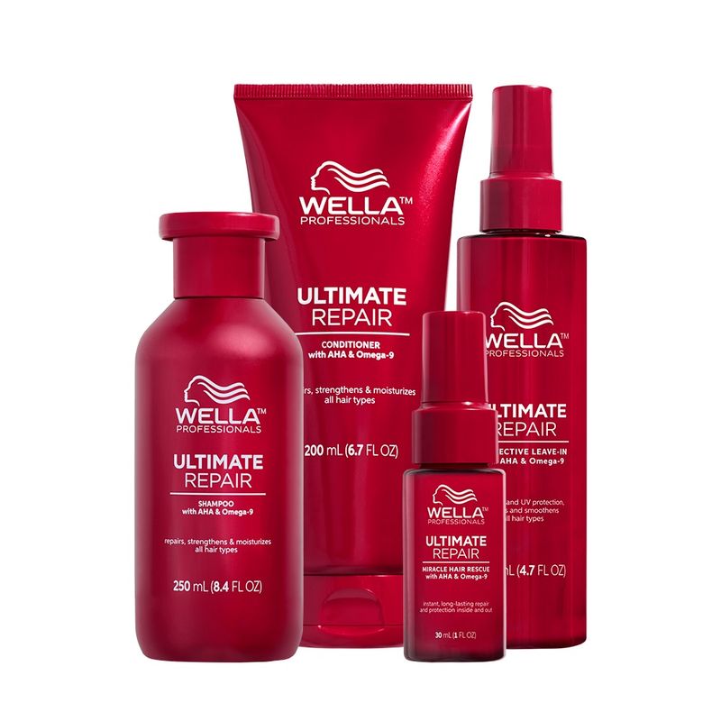 Wella Professionals Kit Ultimate Repair Miracle Hair Rescue Shampoo Condicionador e Leave-in
