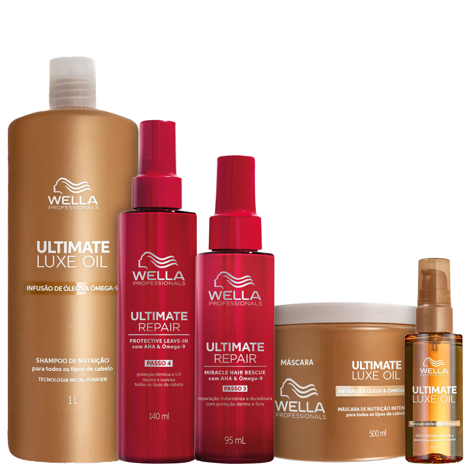 Wella Professionals Ultimate Luxe Oil Repair Kit Tratamento 5 Produtos