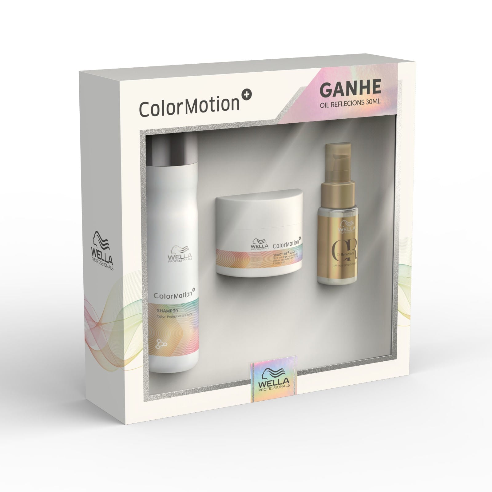 Wella Professionals Kit Color Motion Shampoo Máscara e Óleo Oil Reflections
