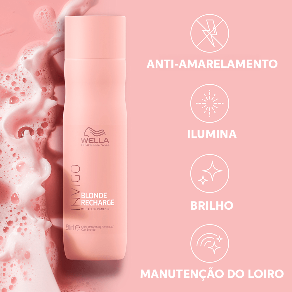 Wella Professionals Invigo Blonde Recharge Shampoo Matizador 250ml