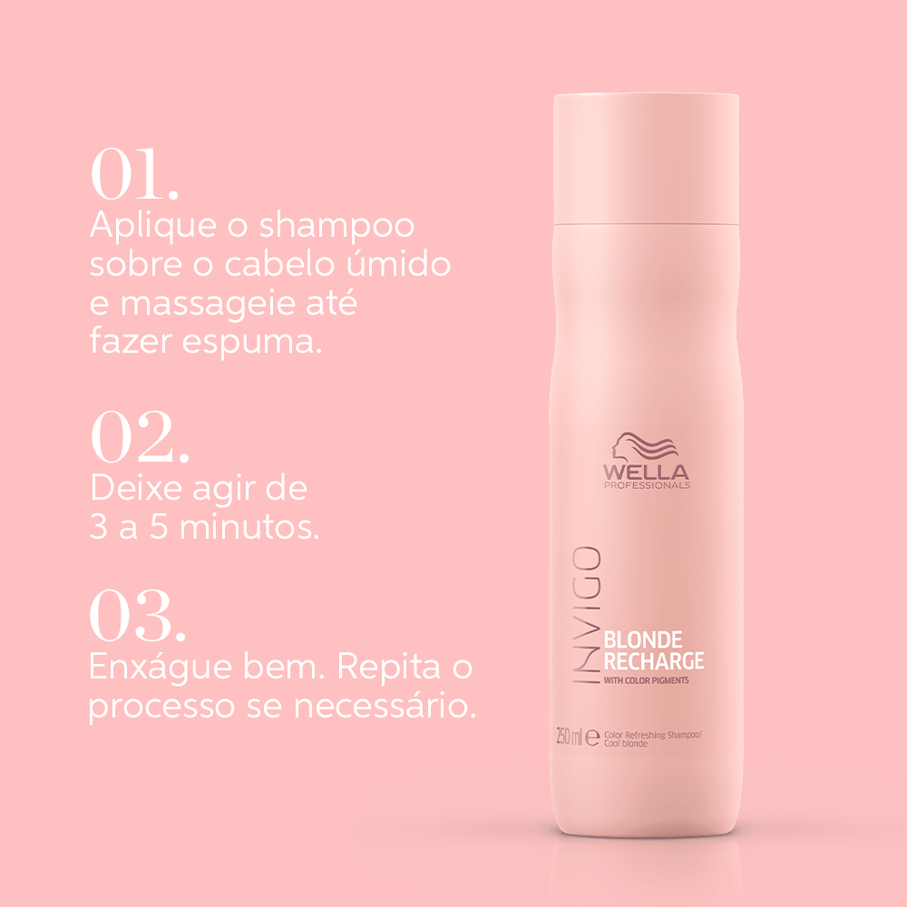 Wella Professionals Invigo Blonde Recharge Shampoo Matizador 250ml