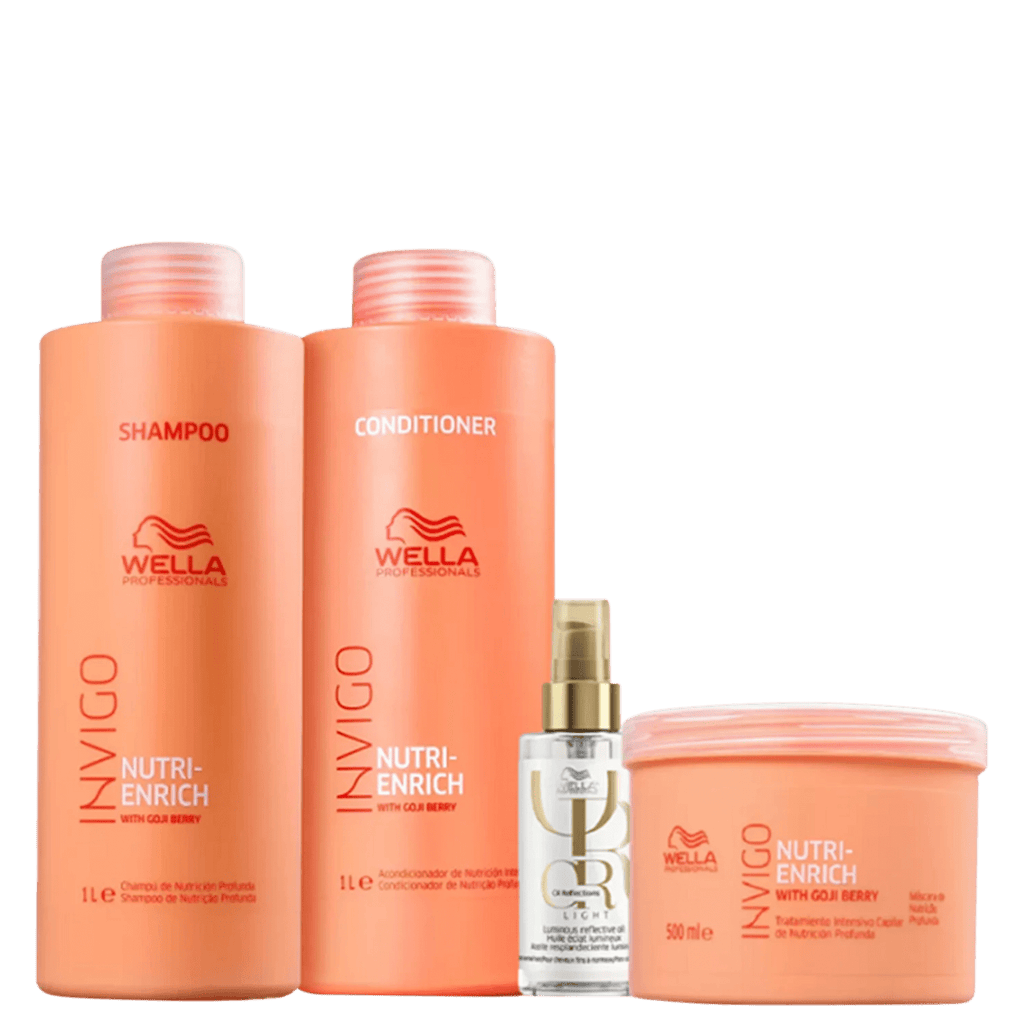 Wella Professionals Invigo Nutri-Enrich & Oil Reflections Kit Tratamento 4 Produtos