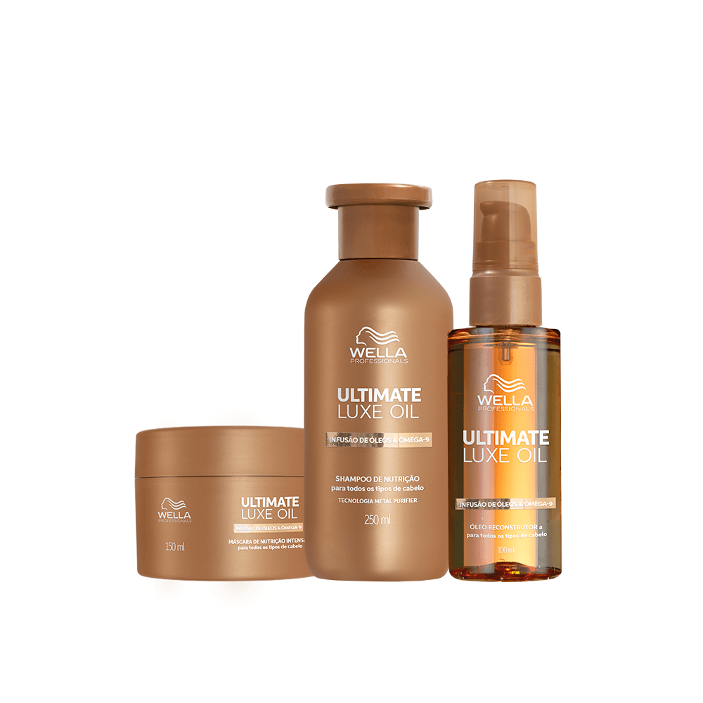 Wella Professionals Kit Ultimate Luxe Oil Shampoo Máscara e Óleo
