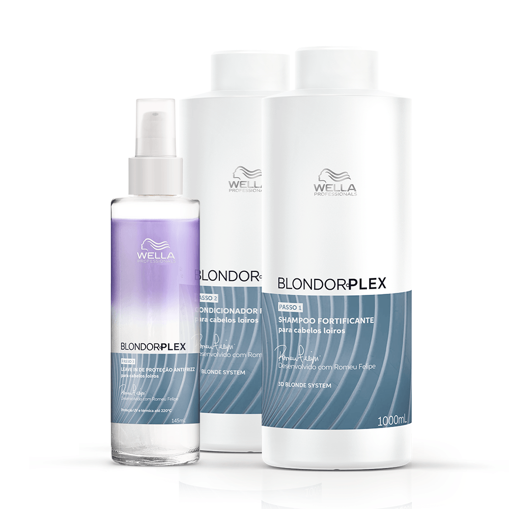 Wella Professionals Kit Blondorplex Salão Trio 3 Produtos