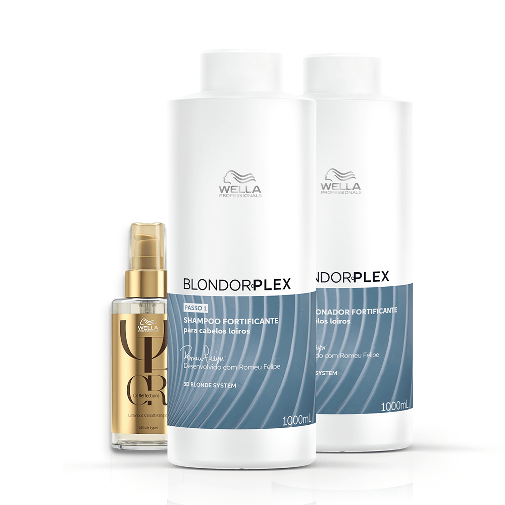 Wella Professionals Kit Blondorplex OR Shampoo Condicionador Óleo 1000ml