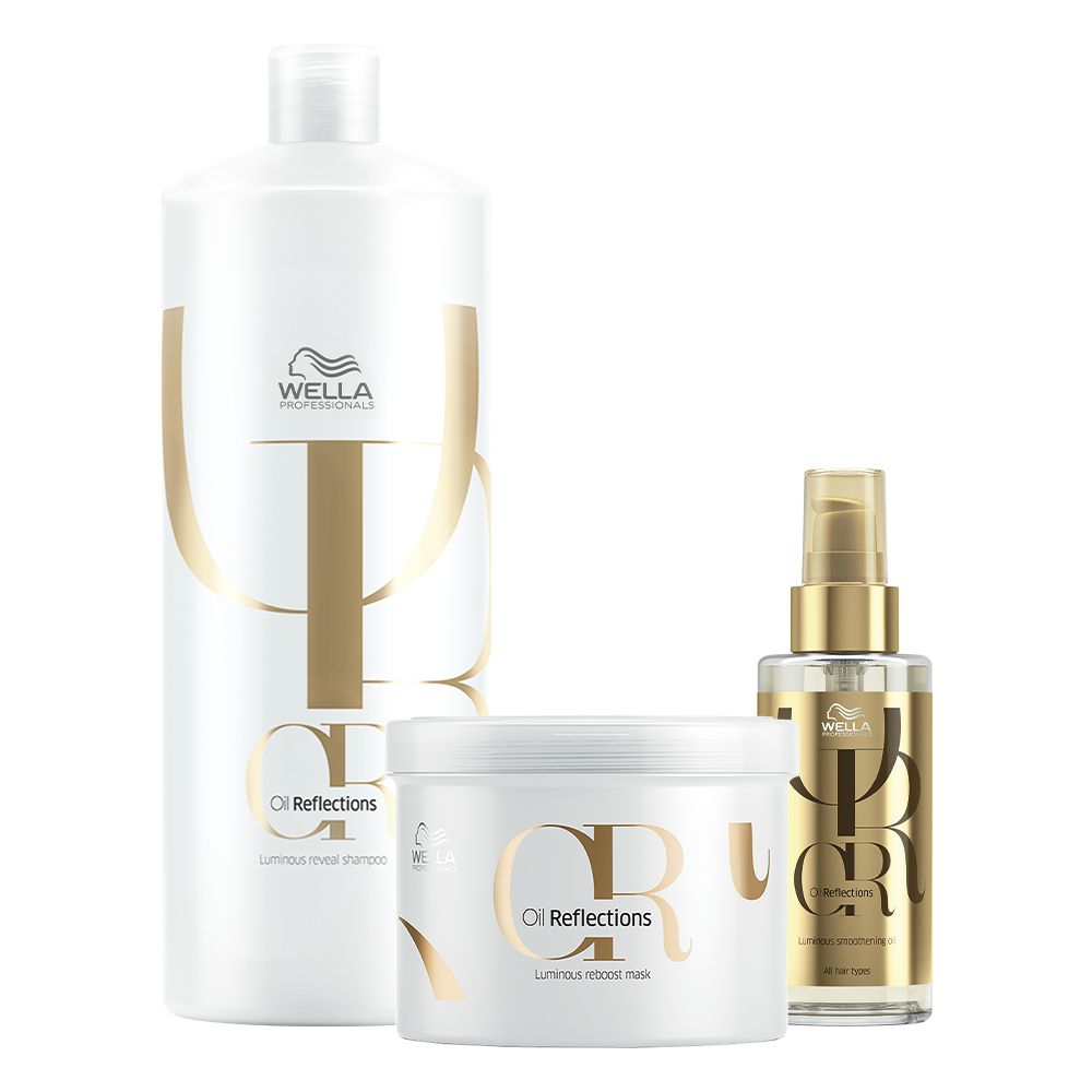 Wella Professionals Kit Oil Reflections Shampoo + Máscara Capilar + Óleo Capilar 100ml