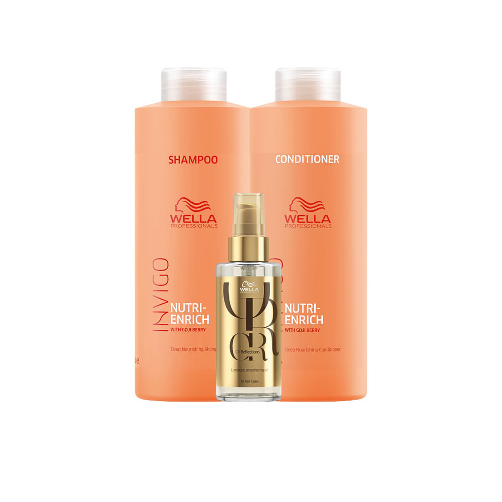 Wella Professionals Kit Invigo Nutri-Enrich Salon Trio com Oil Reflections