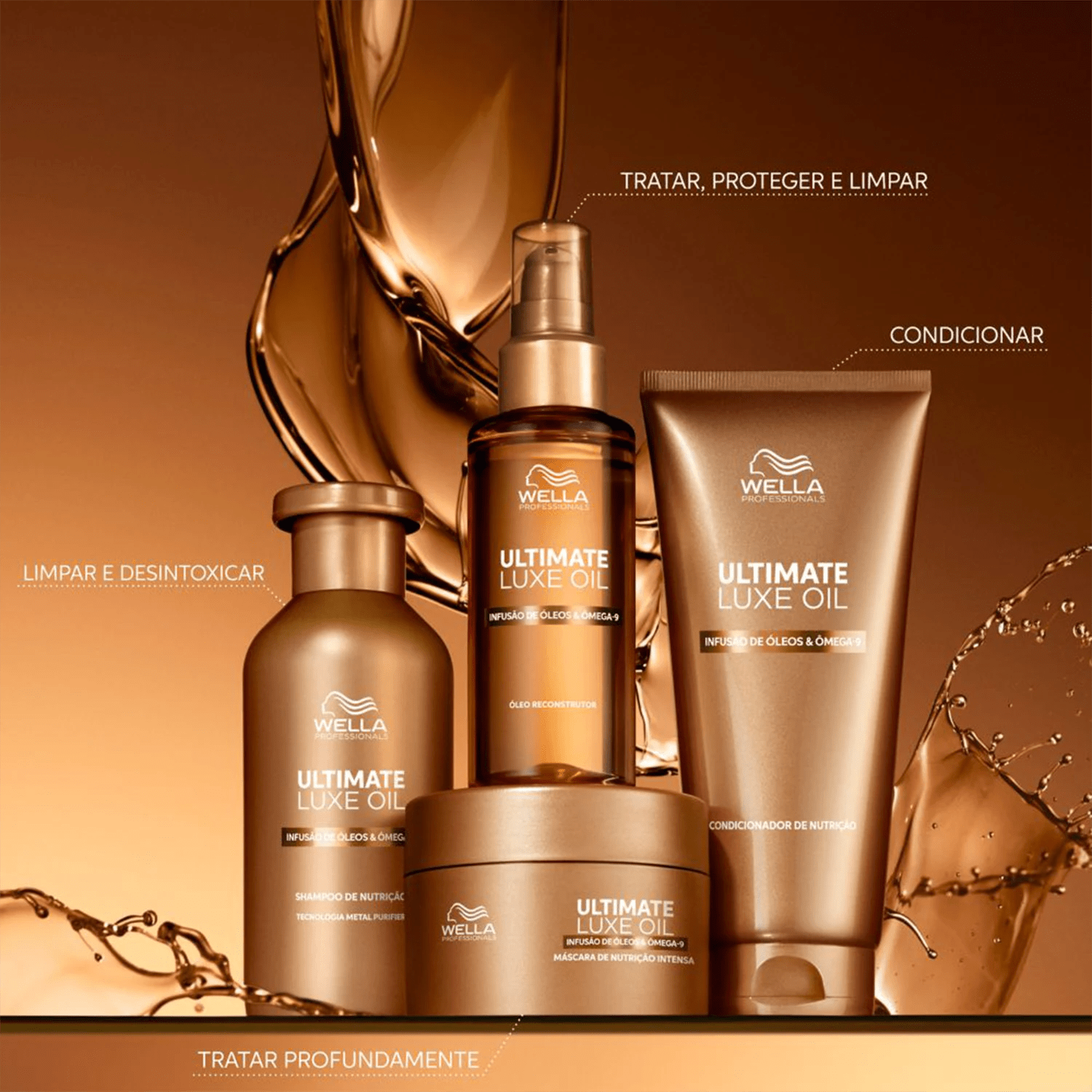 Wella Professionals Ultimate Luxe Oil Repair Kit Tratamento 5 Produtos