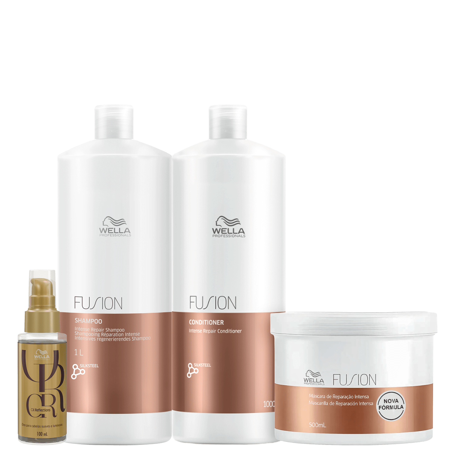 Wella Professionals Fusion Quarteto Shine Salon Kit Reparador