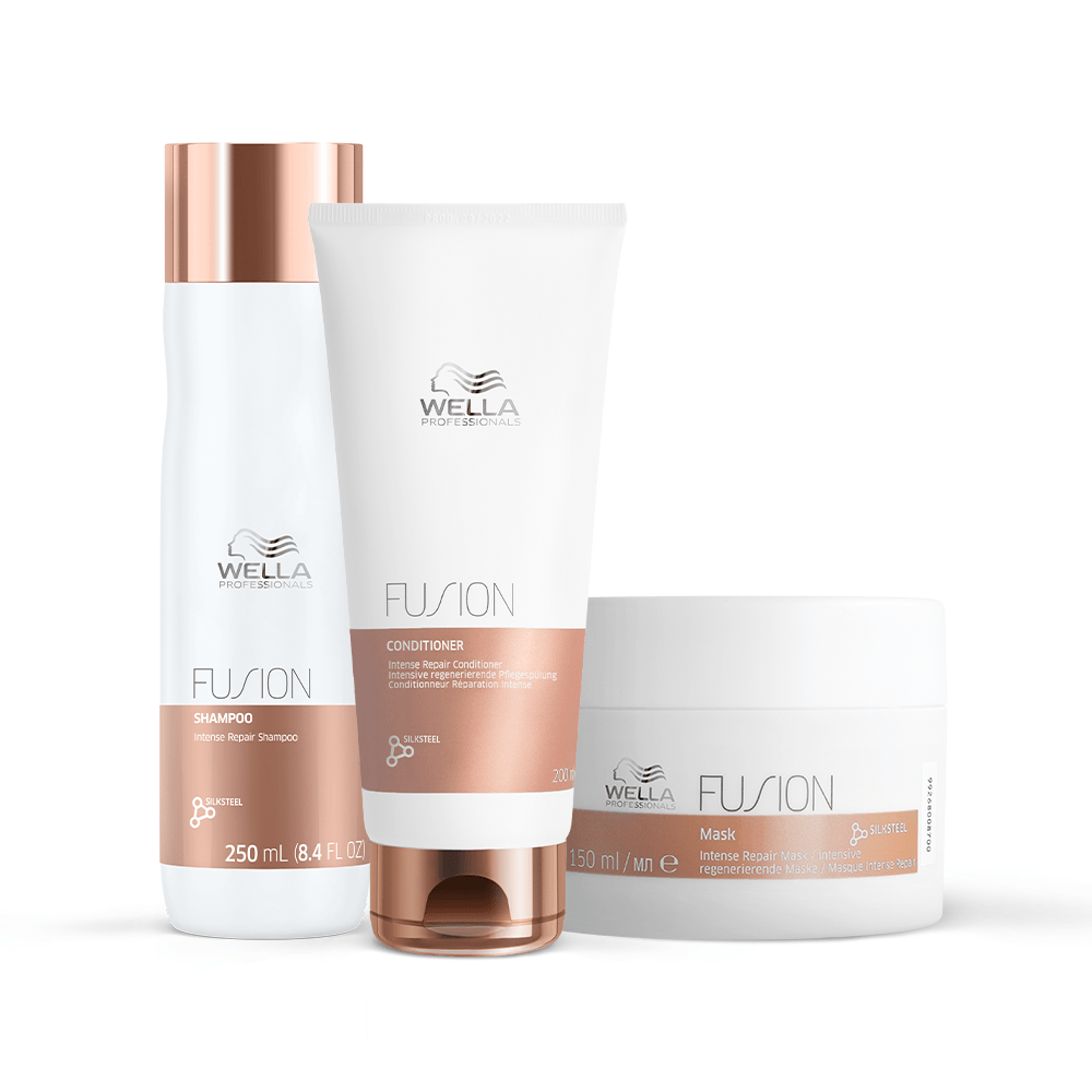 Wella Professionals Fusion Trio Kit Shampoo 250ml Condicionador 200ml e Máscara 150ml